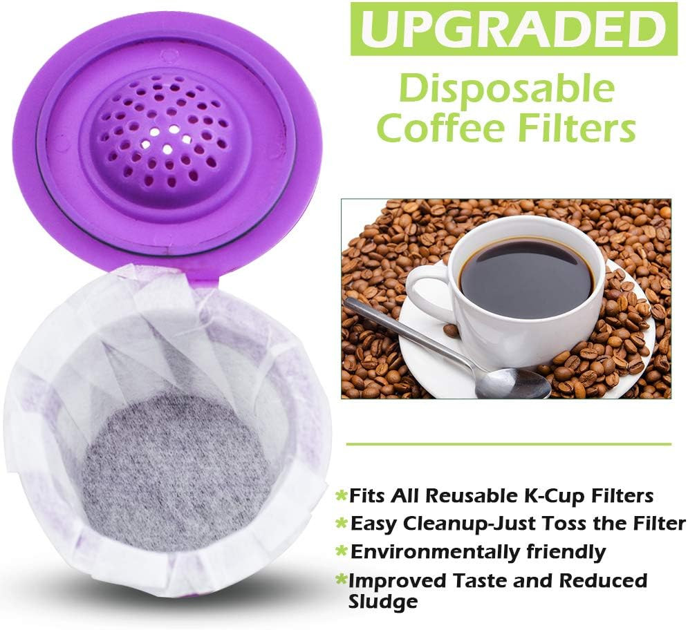 Disposable Coffee Paper Filters Replacement Kerig Filter Compatible with Reusabl