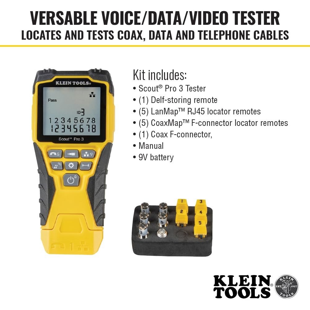 Versatile Testing Kit for Ethernet, Coax, & Phone Cables - Reliable & Accurate