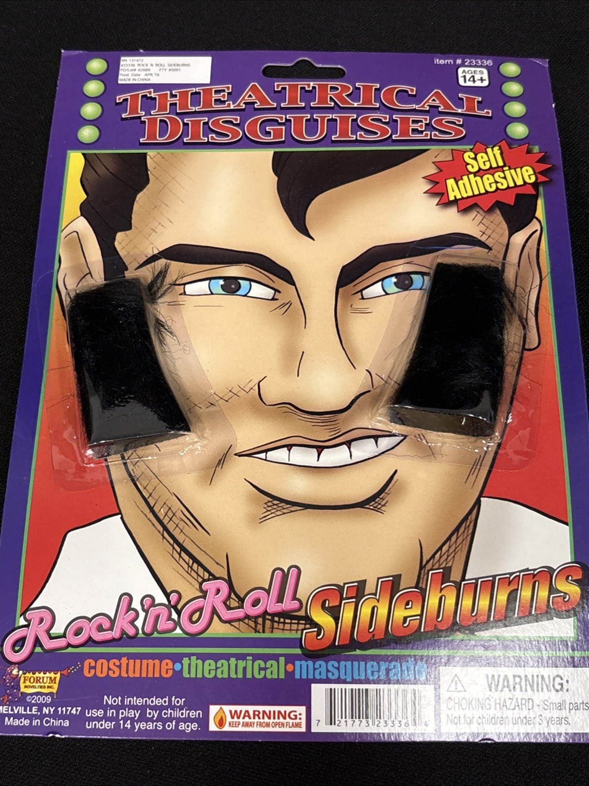 1950's Greaser Rock n Roll Sideburns Costume Accessory New!!!