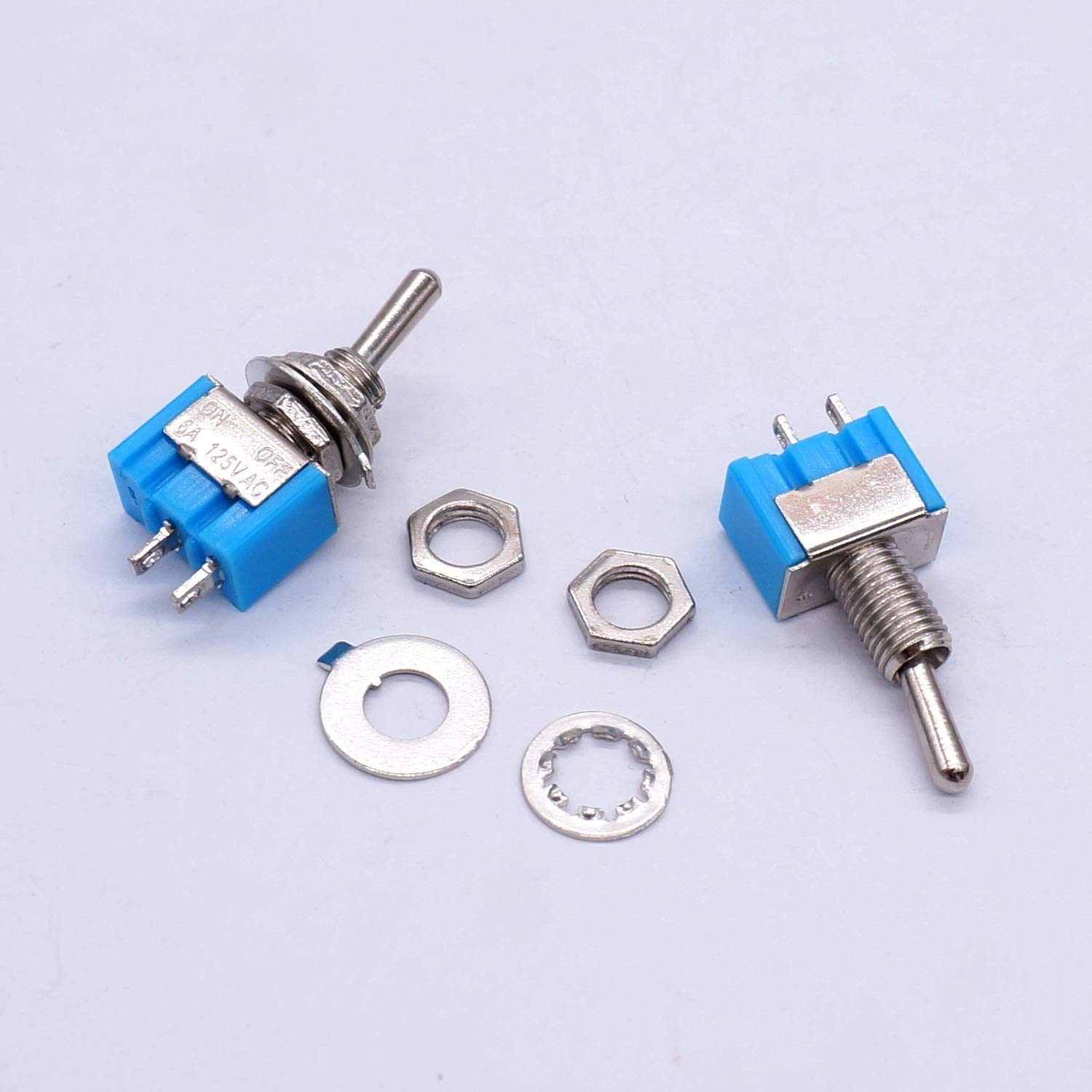 10PCS SPST Mini Toggle Switch 2 Pin 2 Position ON/Off Miniature Toggle Switch...