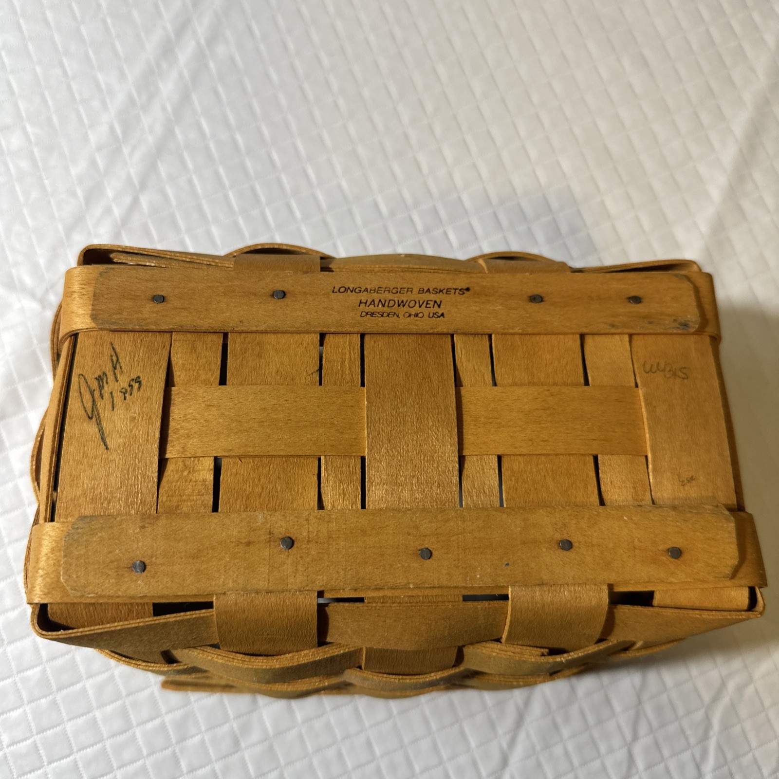 Longaberger Classic Small Basket Slanted Signed 1999 Vintage Basket Only