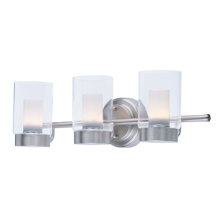 Maxim Lighting 6.75" x 22" Mod 3 Light Vanity, Satin Nickel - 30263CLFTSN