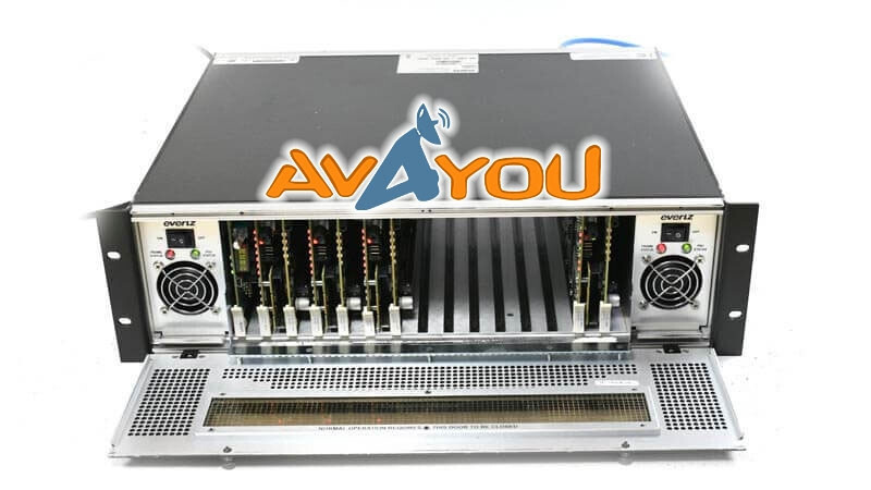 Evertz 7800FR w/ 4x 7812XC-AES8-HD +IG HD Cross Converter + 7800FC FC
