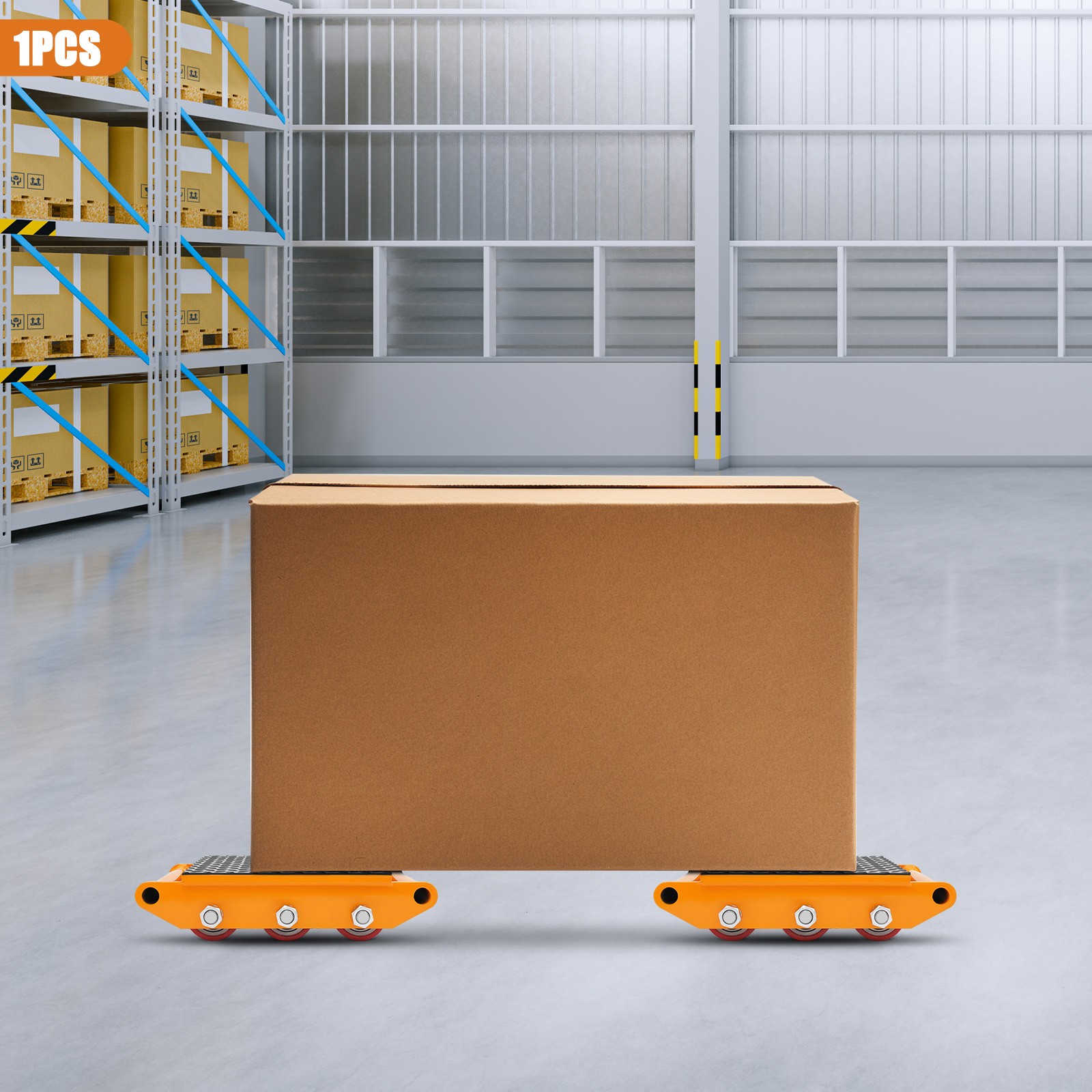 33000lbs 15 Ton Machine Dolly Skate Machinery Roller Cargo Trolley Heavy Duty
