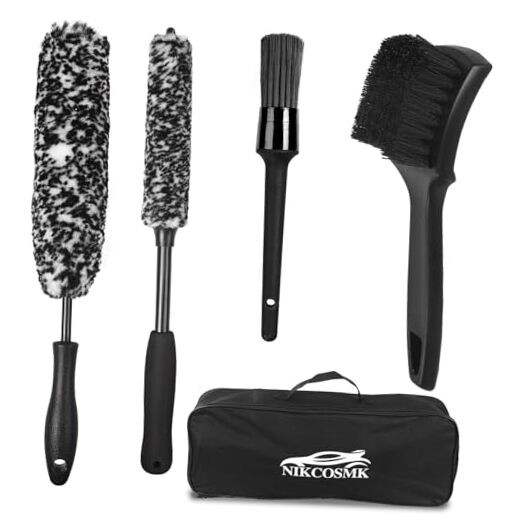 Wheel Brush, Wheel & Rim Cleaner Brush, Tire Brush, Wheel Cleaning Black