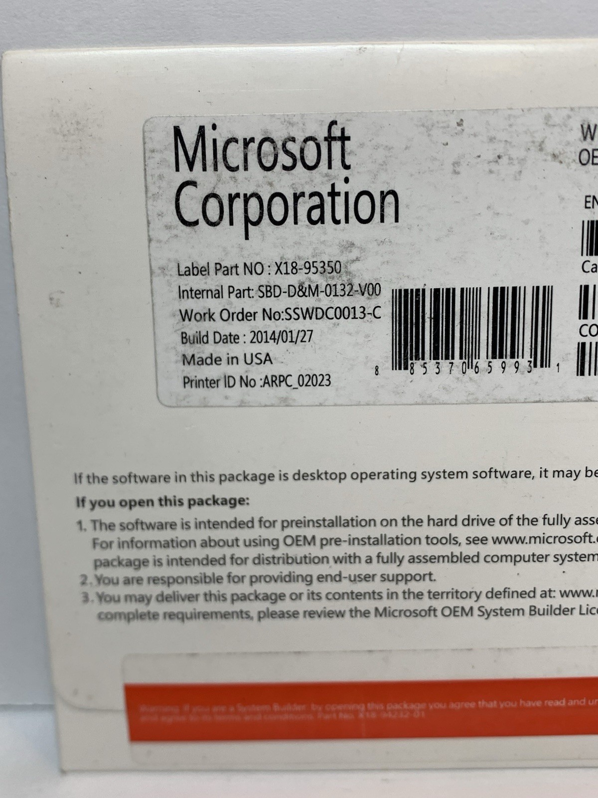 Microsoft Windows Svr Std 2012 R2 x64 English 1pk ~ New & Sealed