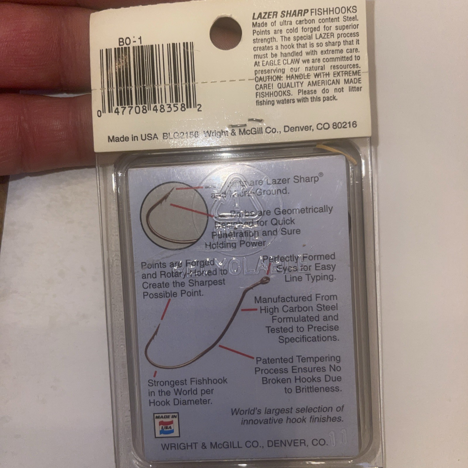 Eagle Claw Lazer Sharp Fishing Hooks LT095JBR 4/0 10 pack