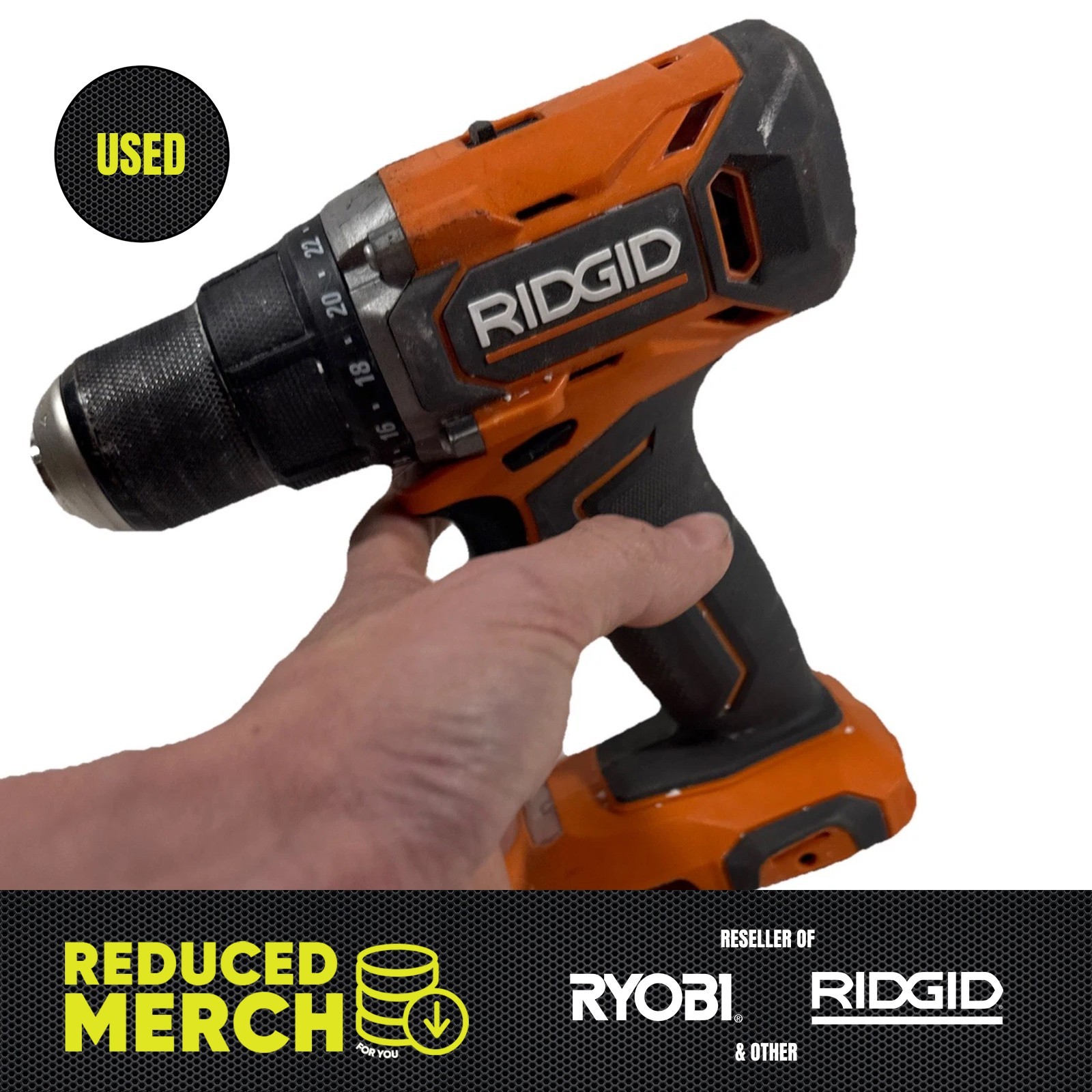 RIDGID R860010 1/2" 18V 18Volt Drill/Driver Bare Tool Dirty