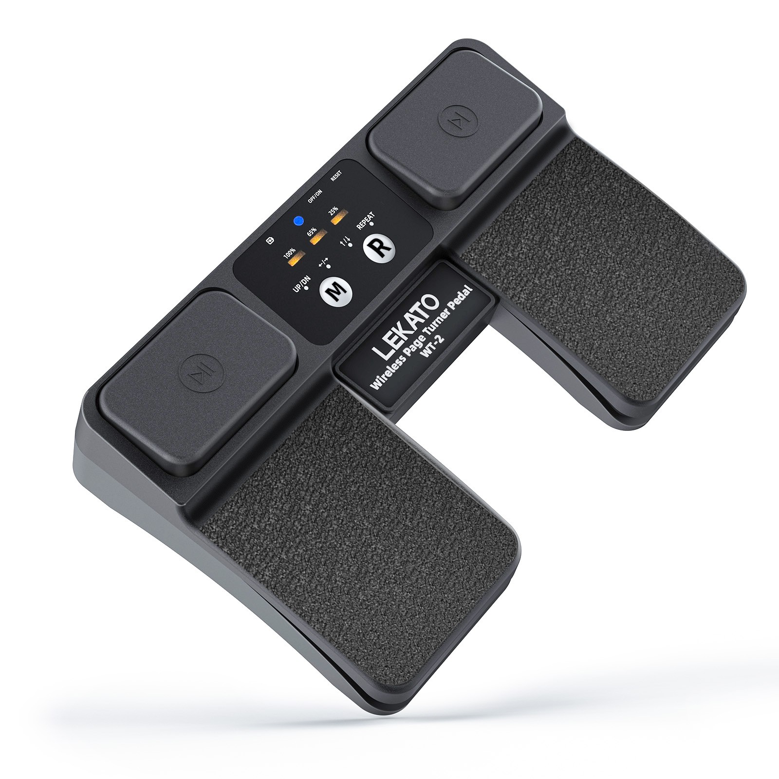 Bluetooth 5.0 Page Turner Pedal with Multimedia Control Play/Pause Next Track