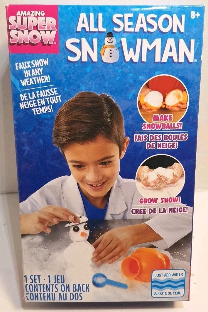 Be Amazing All Season Snowman  Kit Make Instant Snow New Sealed