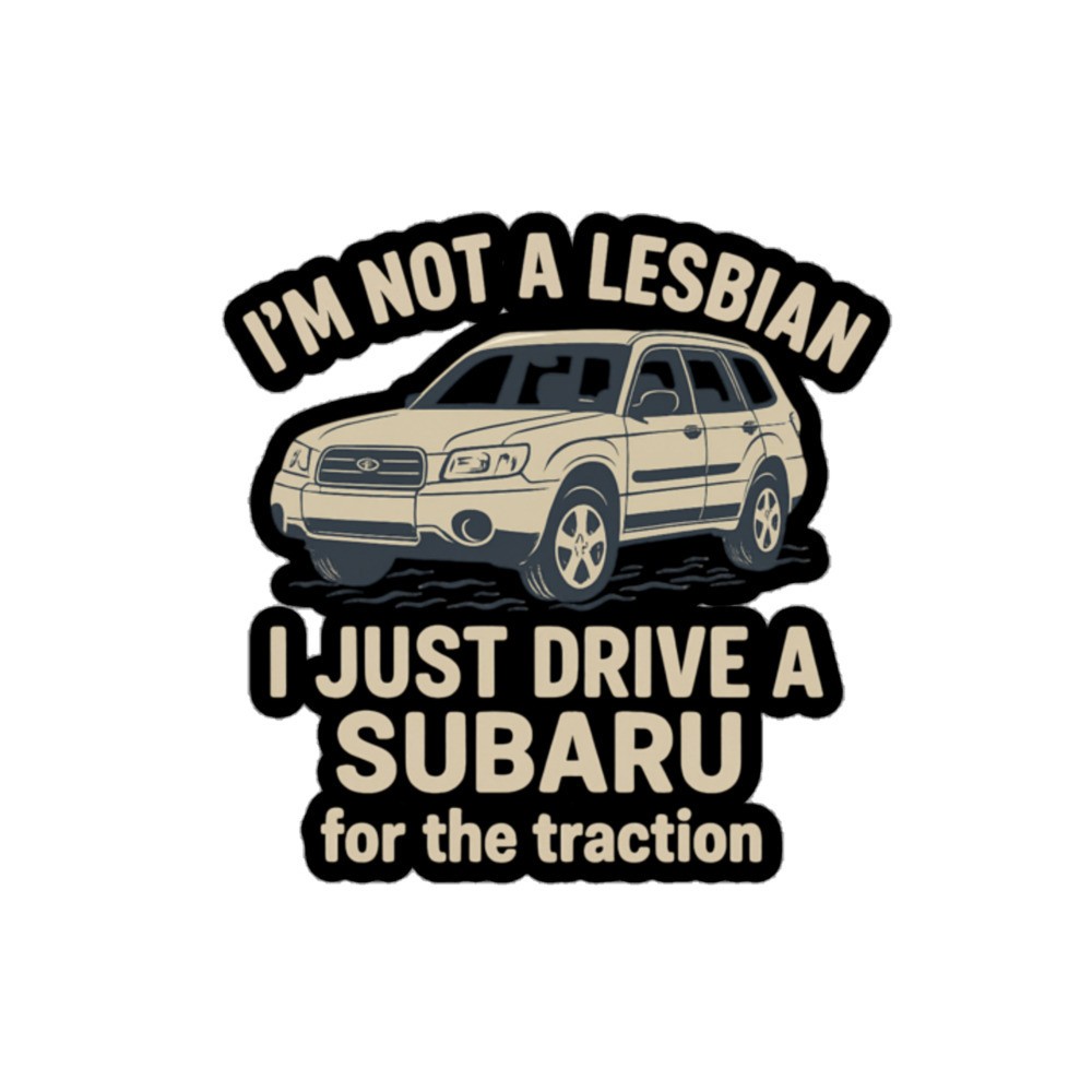 I'm Not A Lesbian Sticker Funny lesbian car decal. Unique Gift Idea