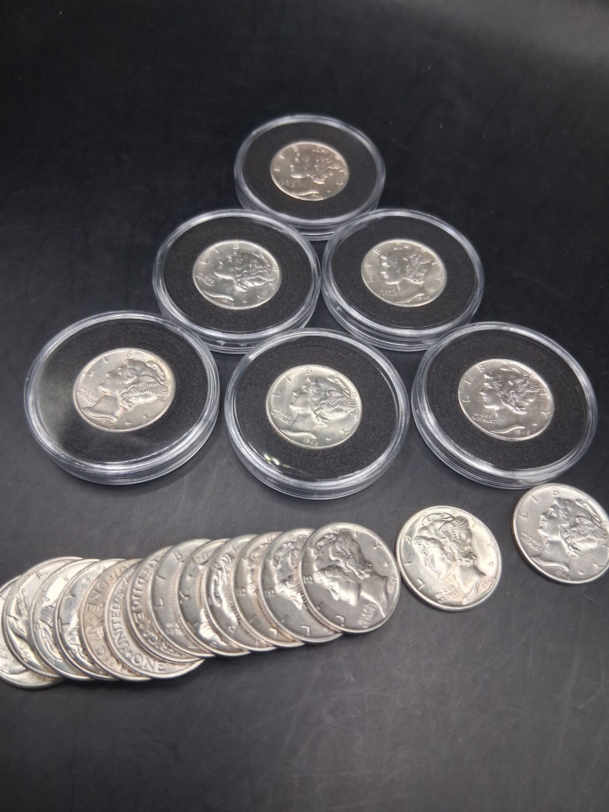 Lot (5) Mercury Dime From OBW Roll Estate Hoard CHOICE-GEM BU UNC 90% Silver
