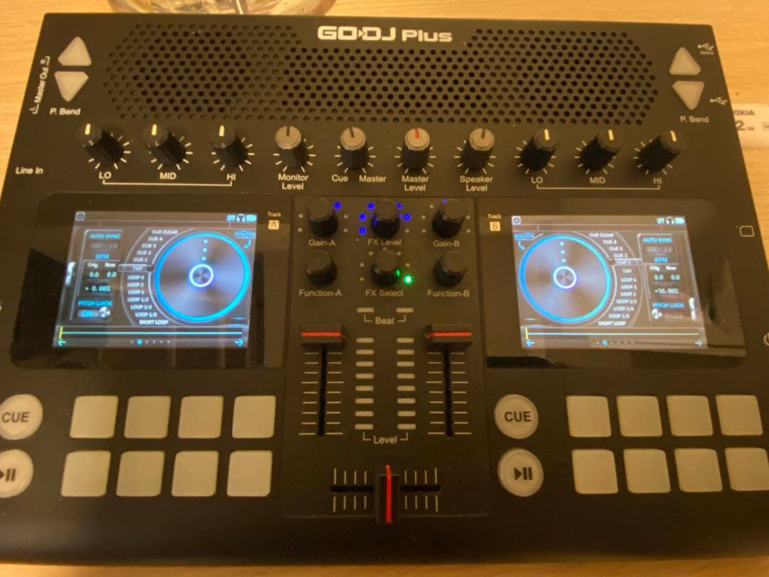 GODJ PLUS Portable DJ System 2-Channel Screen speaker Black Working Used