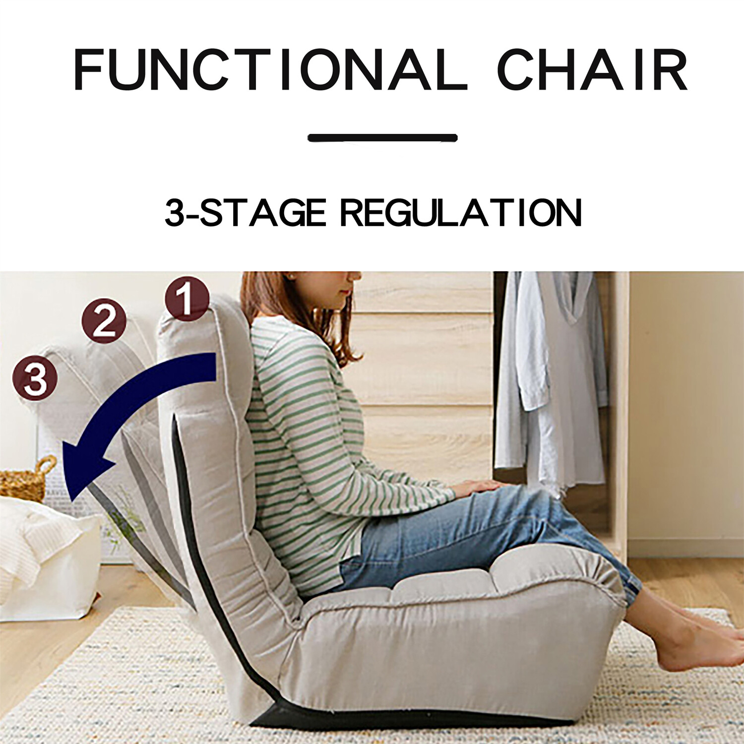 Lazy Sofa Adjustable Floor Sofa Chair Single Sofa Recliner Sofa Leisure Chairs