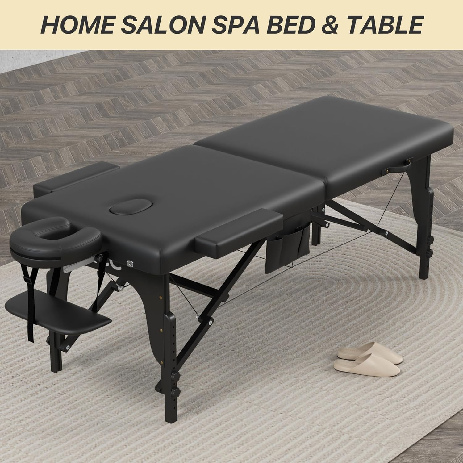 Memory Foam Massage Table,28 Inchs Wide Portable Foldable Massage Bed | Height A