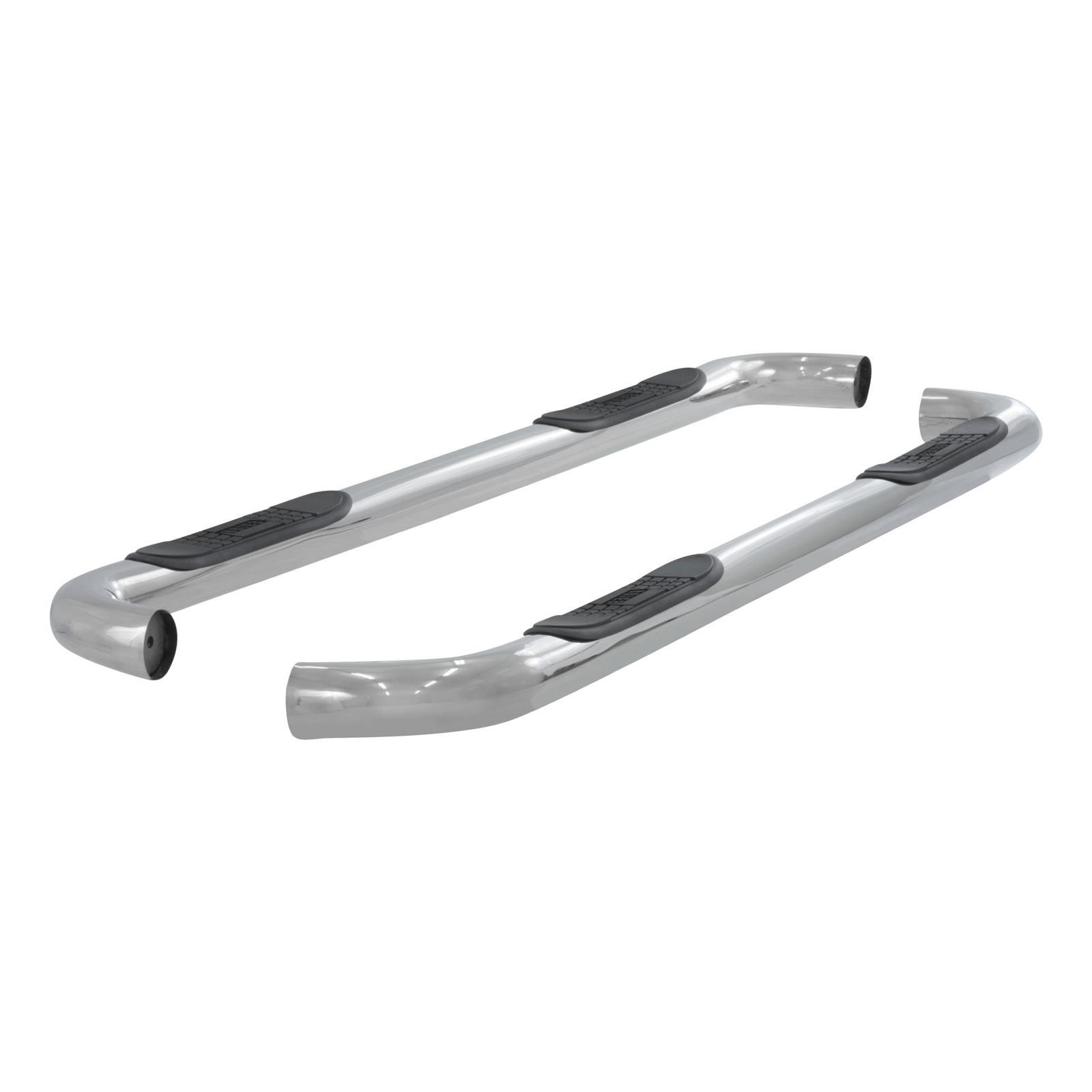 Step Bars 3 in. Diameter Stainless Steel Polished Ford Pair