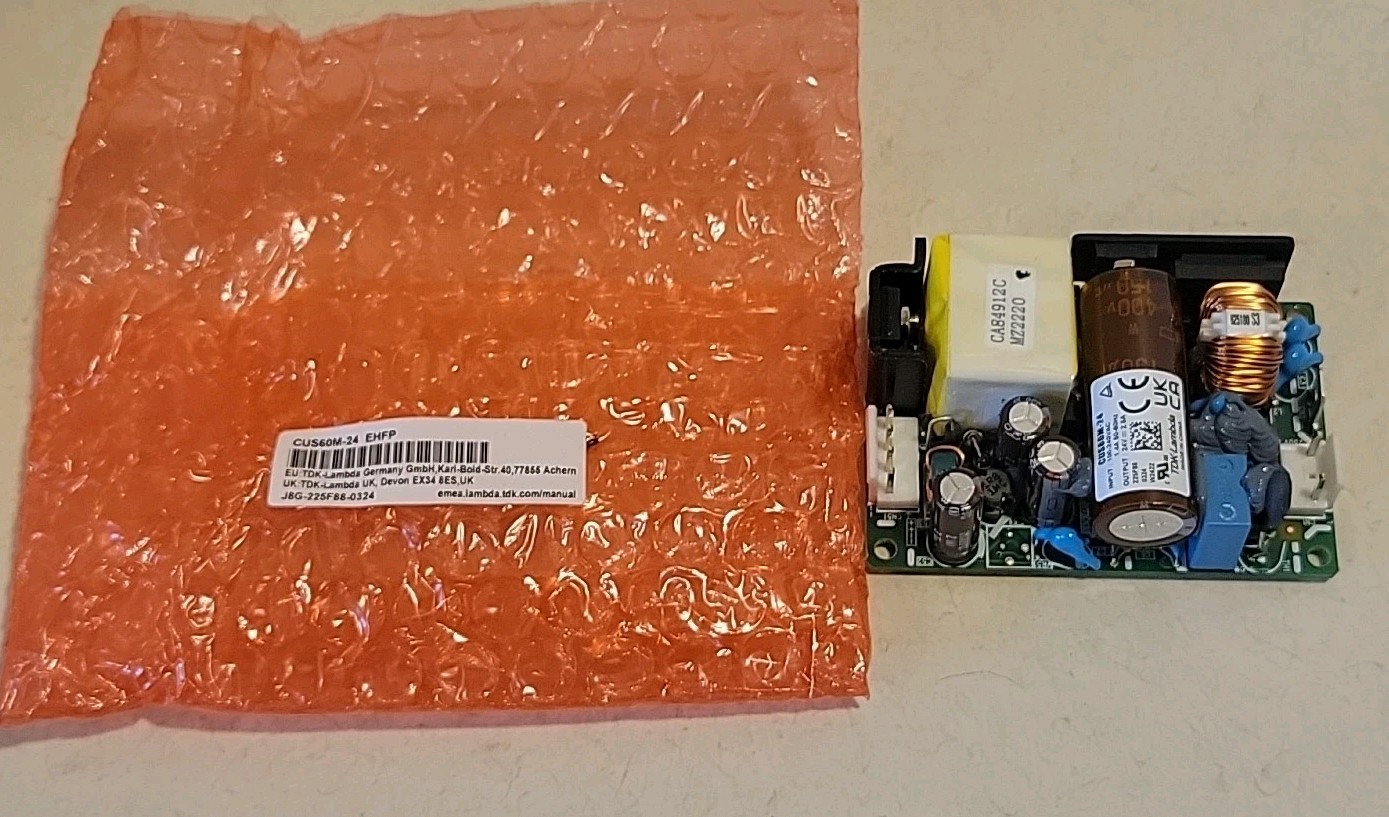 New, TDK-Lambda, CUS60M-24, AC/DC CONVERTER 24V 60W - Medical Grade