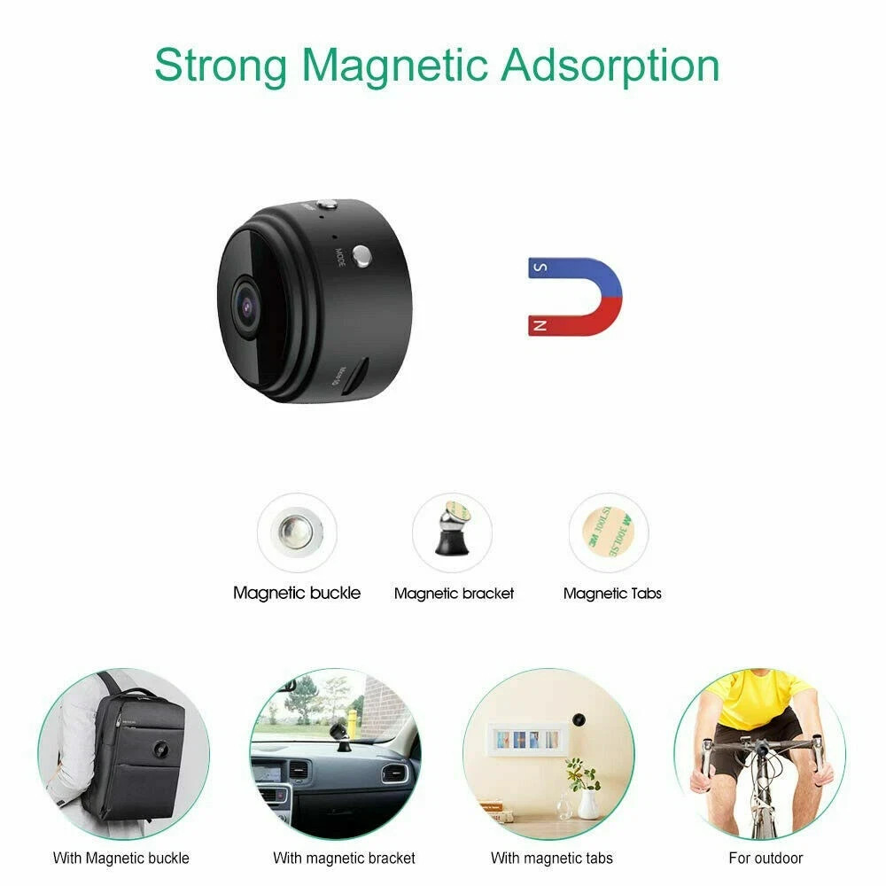 Mini Wireless WiFi Camera 1080P HD Night Vision Home Security DVR