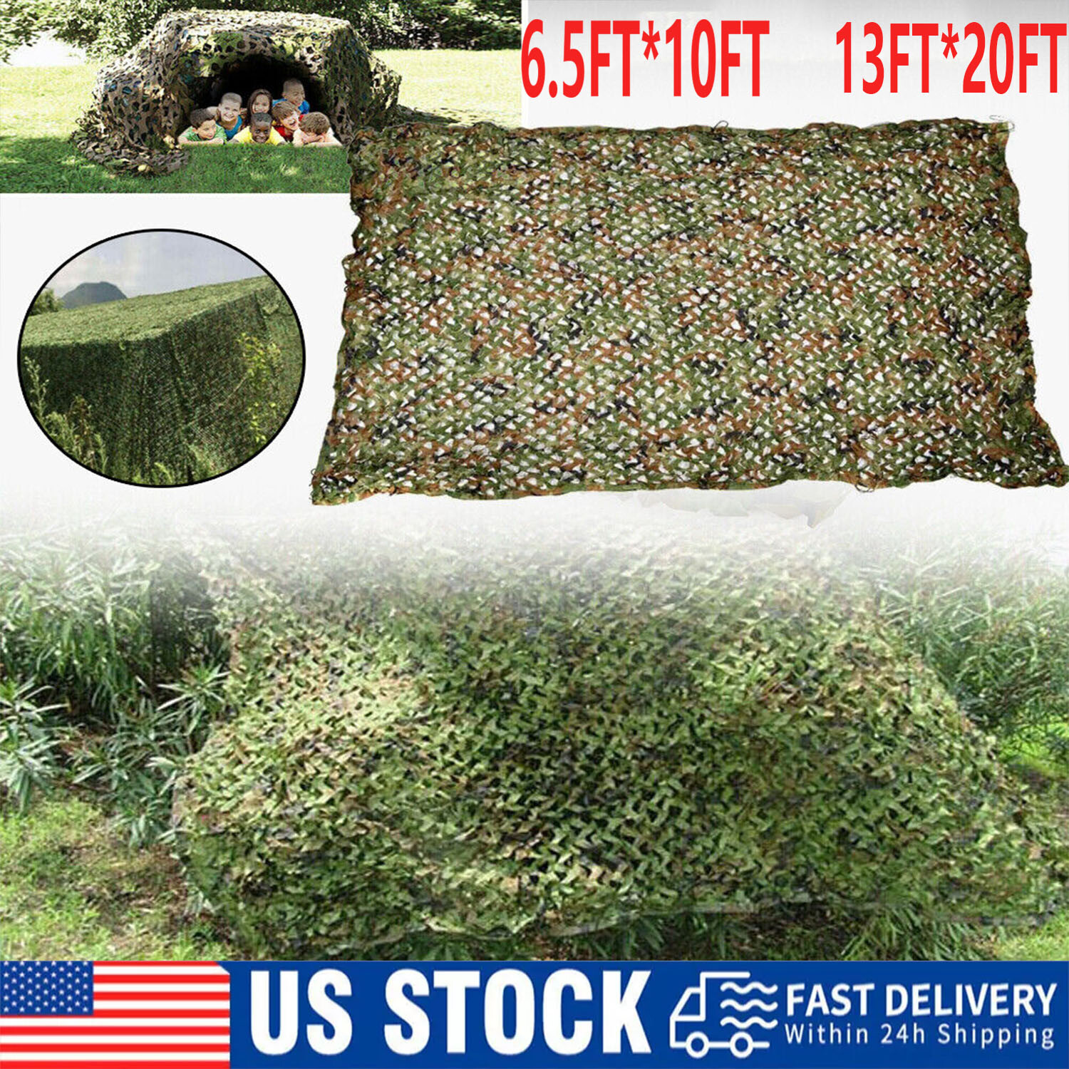 Camo Netting Camouflage Net Blinds Camping Shooting Hunting Military Outdoor Hot