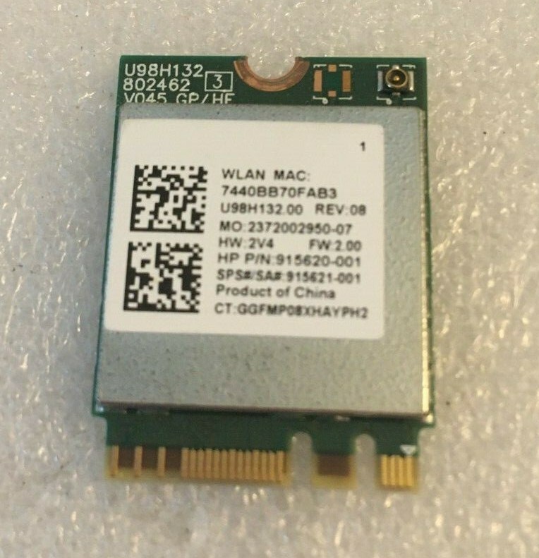 HP Pavilion  X360 15-CR0051OD WIRELESS/ BLUETOOTH CARD
