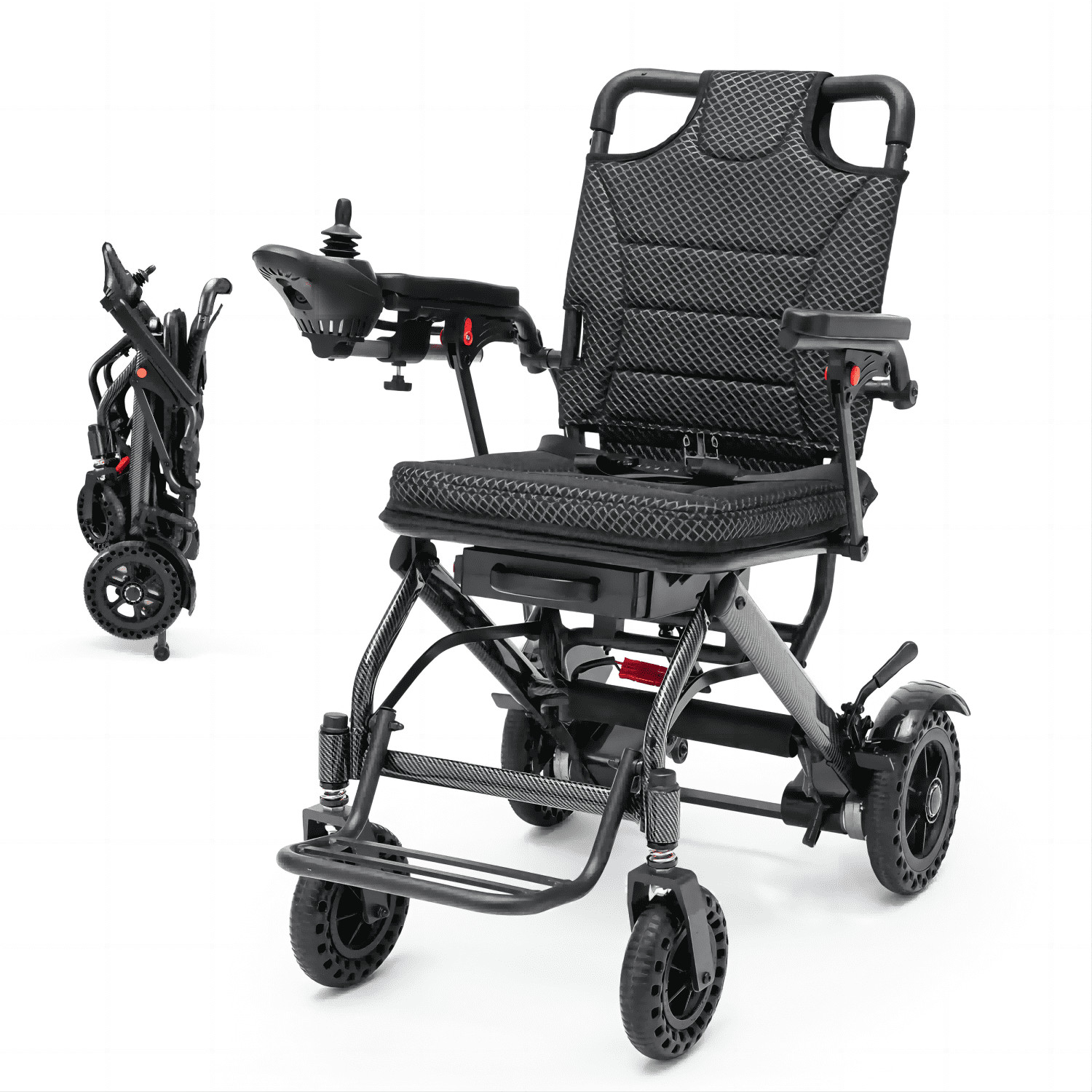 Open box Foldable Electric Wheelchairs Intelligent Lightweight For Airline US