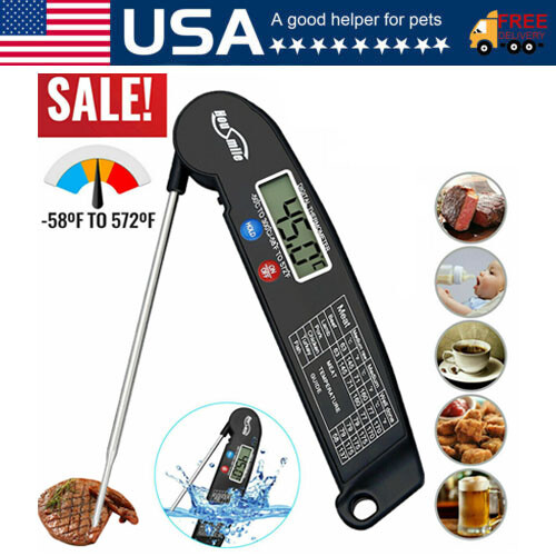 Instant Read Digital Meat Thermometer BBQ Grill Smoker For Kitchen Food Cooking
