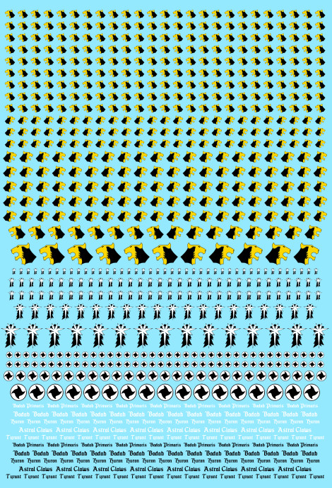 Yellow Black Tiger Heads A4 Mega Transfer Sheet