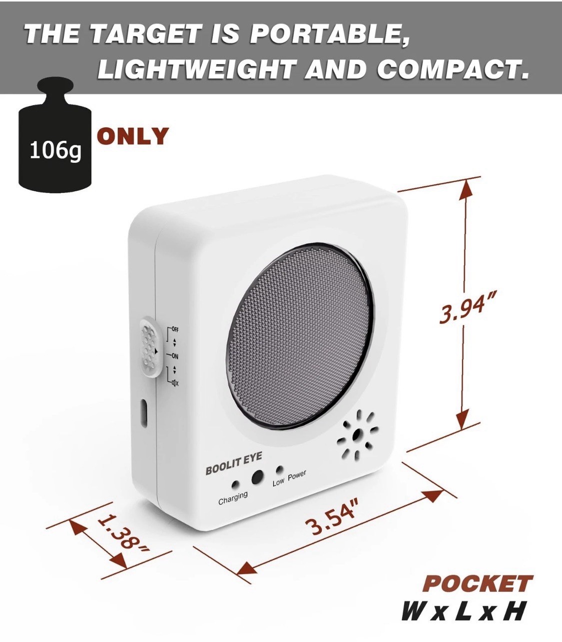 BOOLIT EYE Laser Training Target, Dry Fire Target Safely White