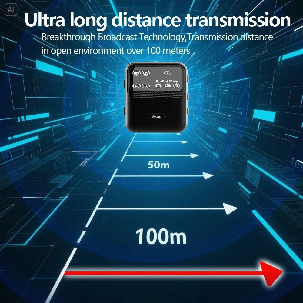 Tebe AAC Bluetooth 5.4 Audio Receiver ENC Wireless Broadcast Transmitter