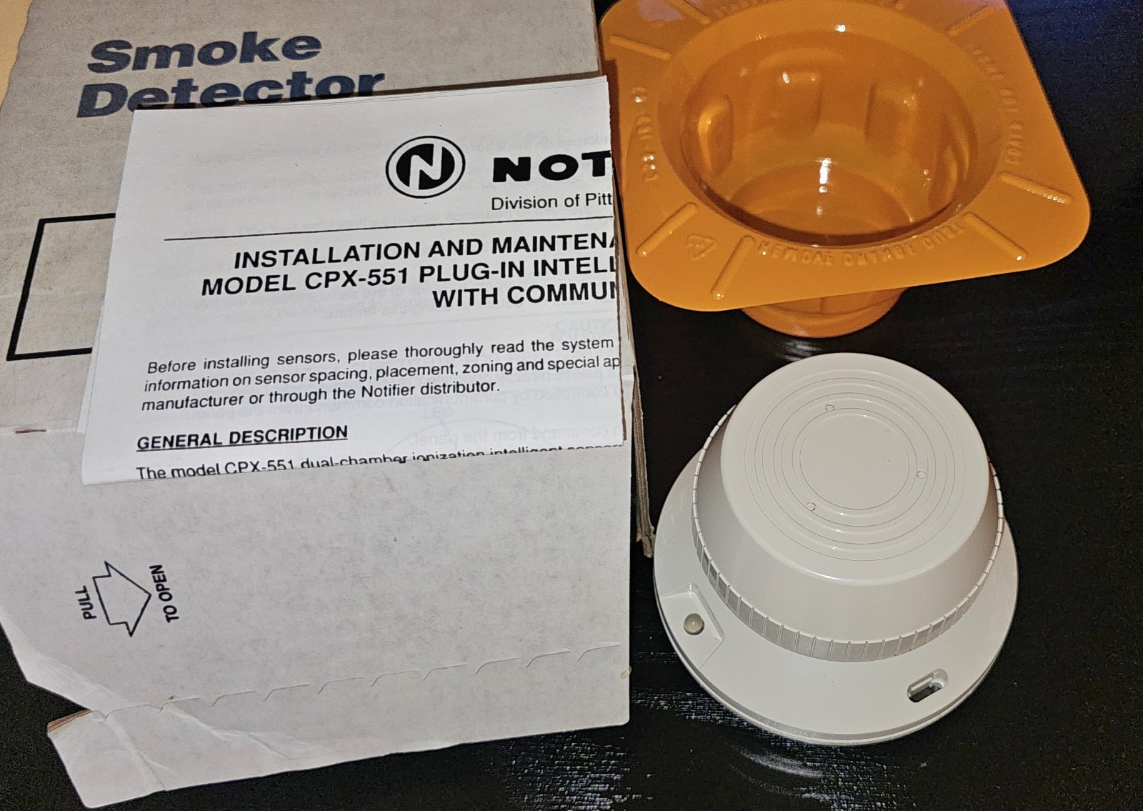 Notifier CPX-551 Plug-in Intelligent Ionization Smoke Detector