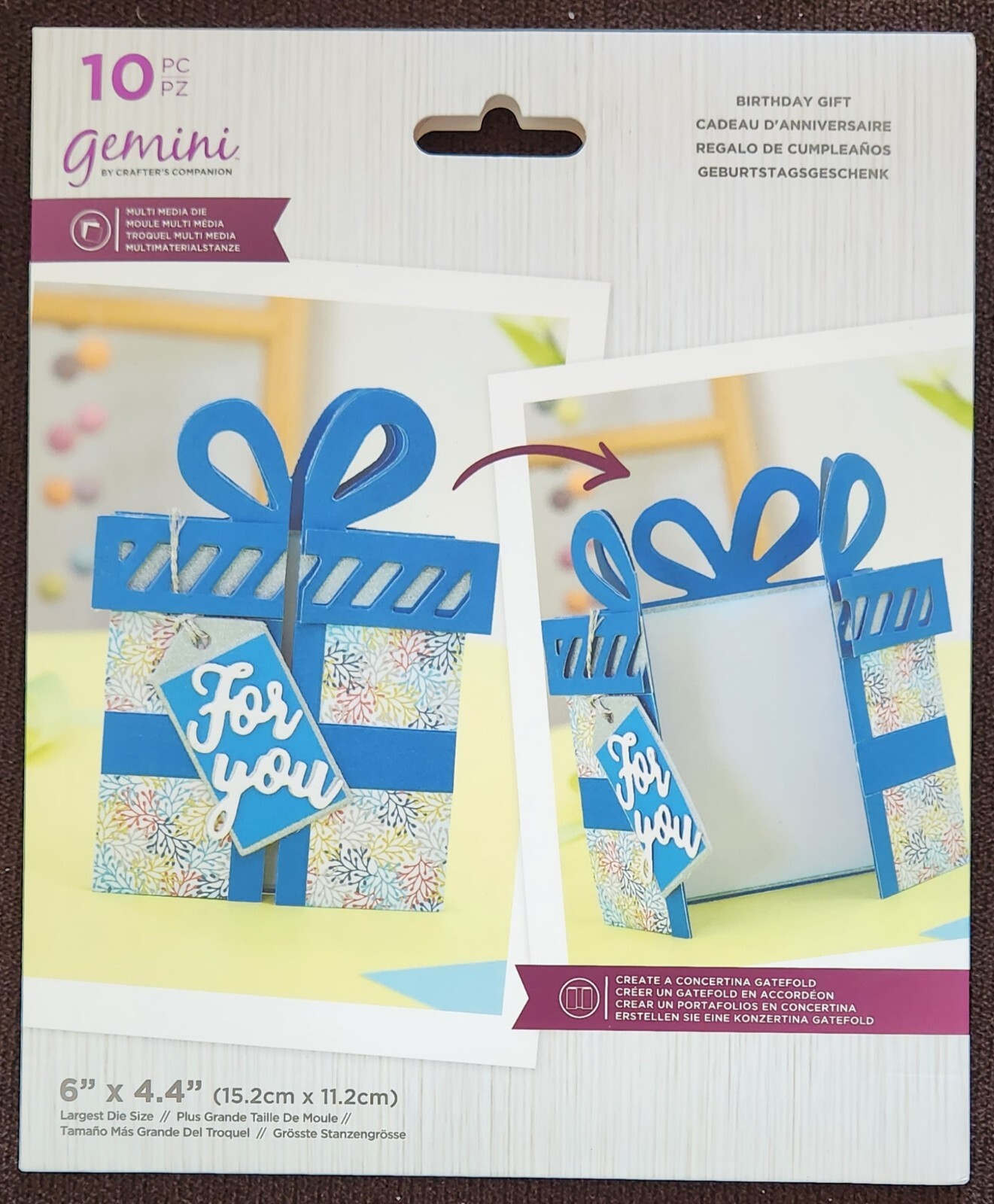 Crafters Companion BIRTHDAY GIFT Gatefold Die