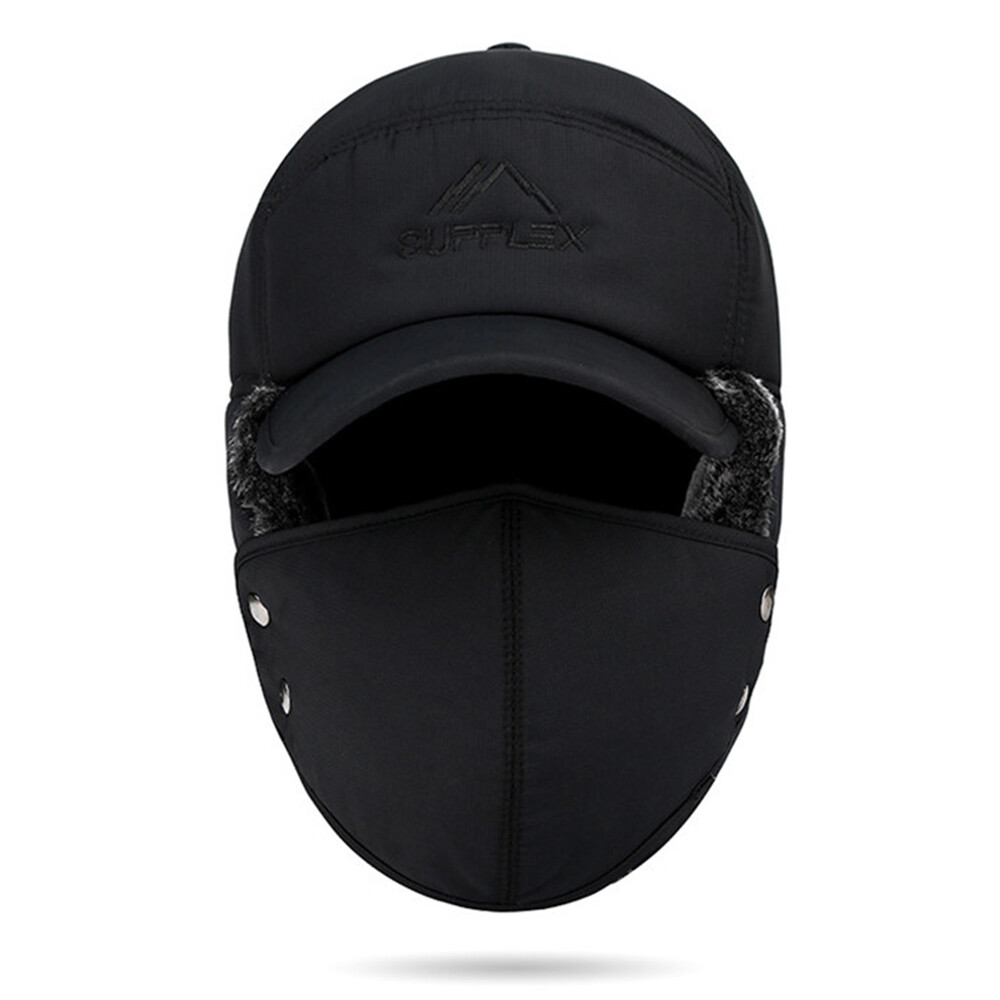 Men Winter Trapper Hat Ear Flap Face Mask Aviator Ushanka Warm Windproof Cap