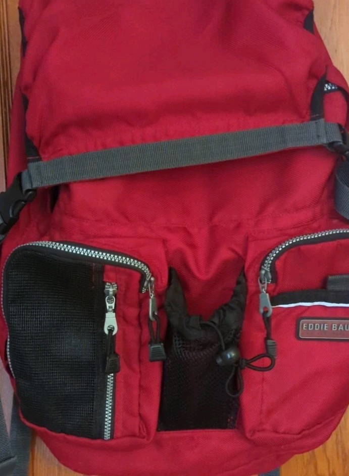Eddie Bauer EBTEK Backpack EB1920 Red & Black Outdoors Large