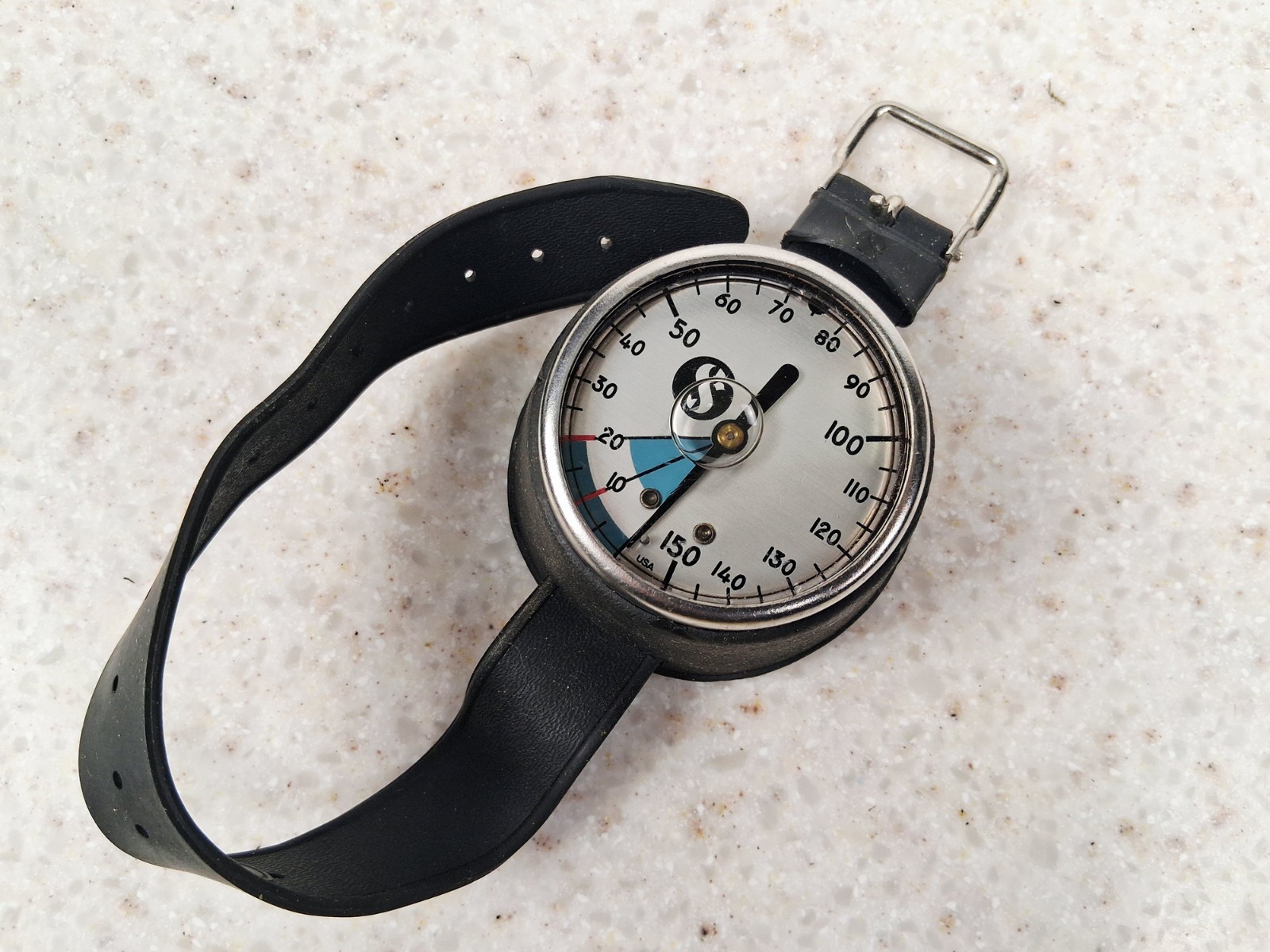 Vintage Sea Scubapro Diving Depth Gauge Untested