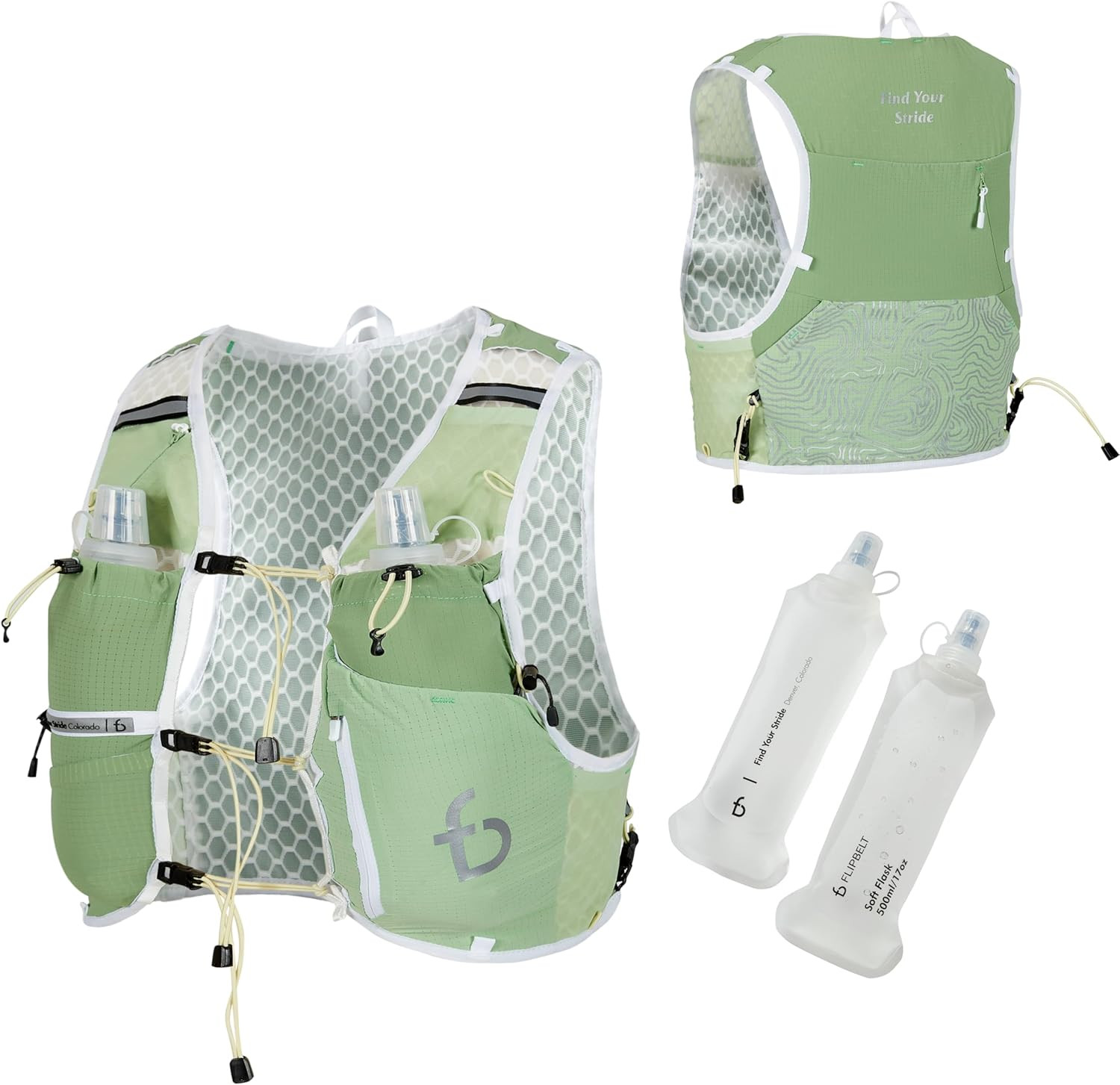 Ultralight Tahoe Hydration Vest for Men & Women with 2 Soft Flasks