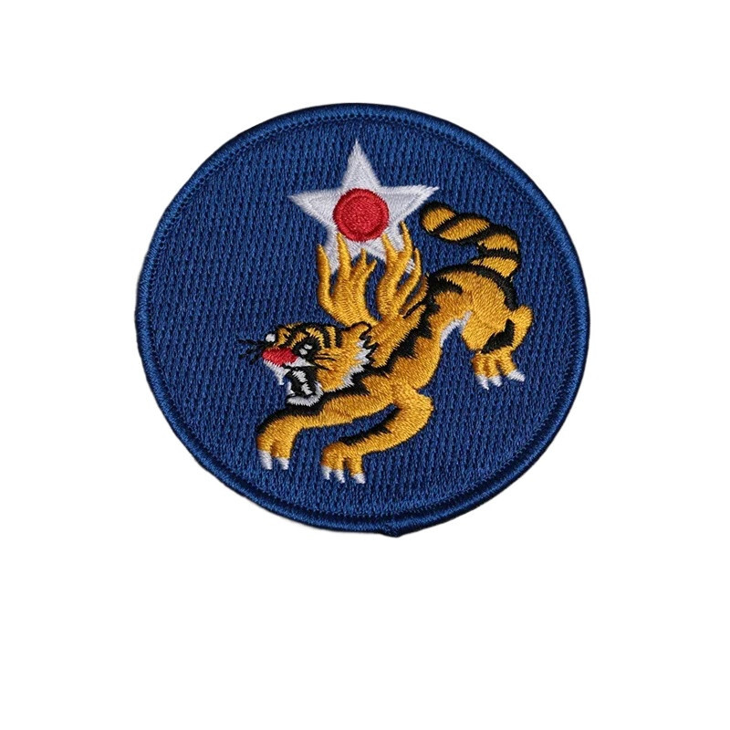 WWII U.S. AIR CORPS 14th AIR FORCE FLYING TIGERS PATCH EMBROIDERED BLUE