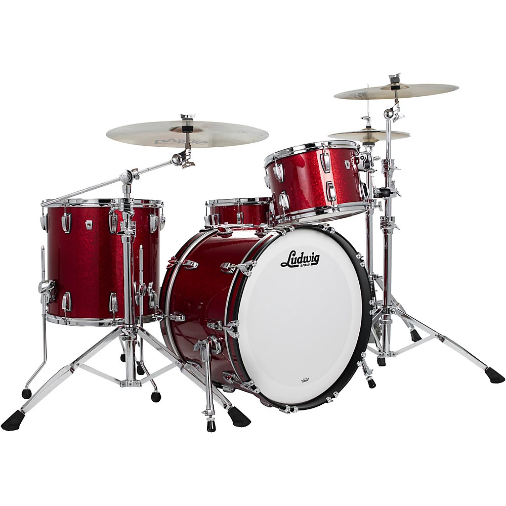 Ludwig Classic Oak 3-Piece Fab Shell Pack with 22 in. Bass Drum Red Sparkle