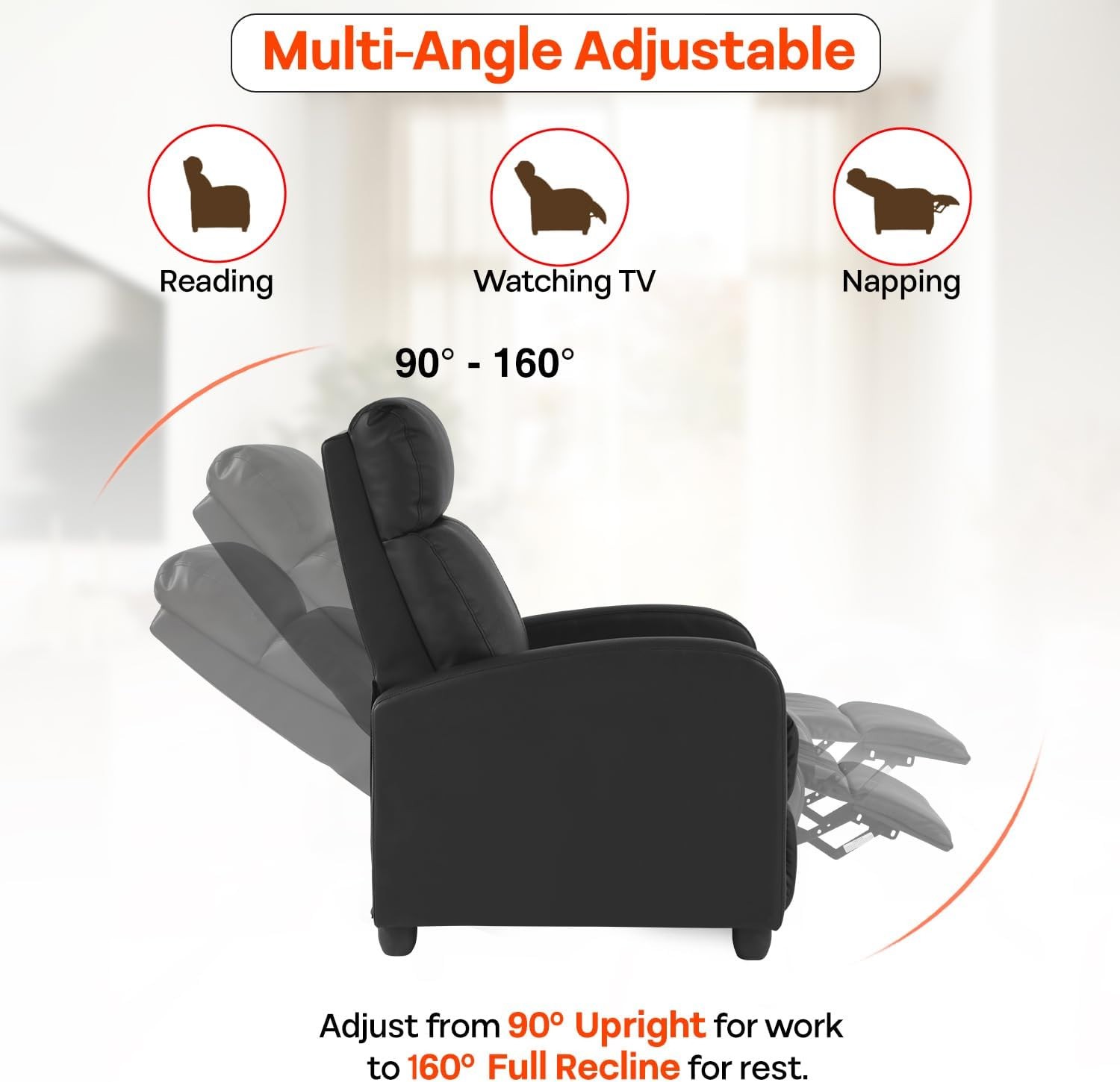 Sillon Sofa Reclinable De Masaje Para Adultos Niños Sala De Estar Habitacion NEW