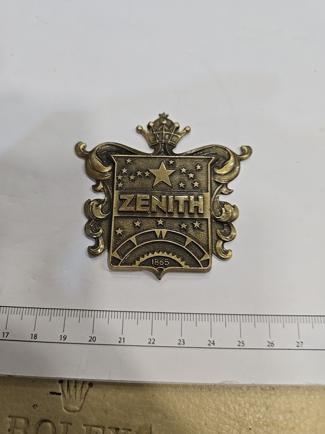 Zenith Vintage Watch Plate 7 X 7 Cm Circa