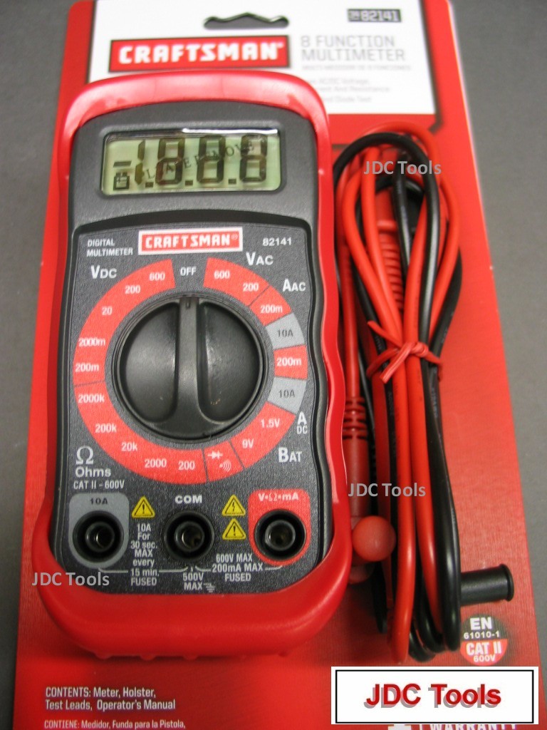 CRAFTSMAN Digital Multimeter Volt AC DC Tester Meter Voltmeter Ohmmeter