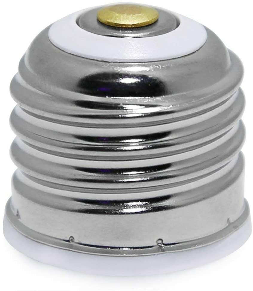 10-Pack E26/E27 to E12 Adapter, Standard Light Bulb to Candelabra Base Socket
