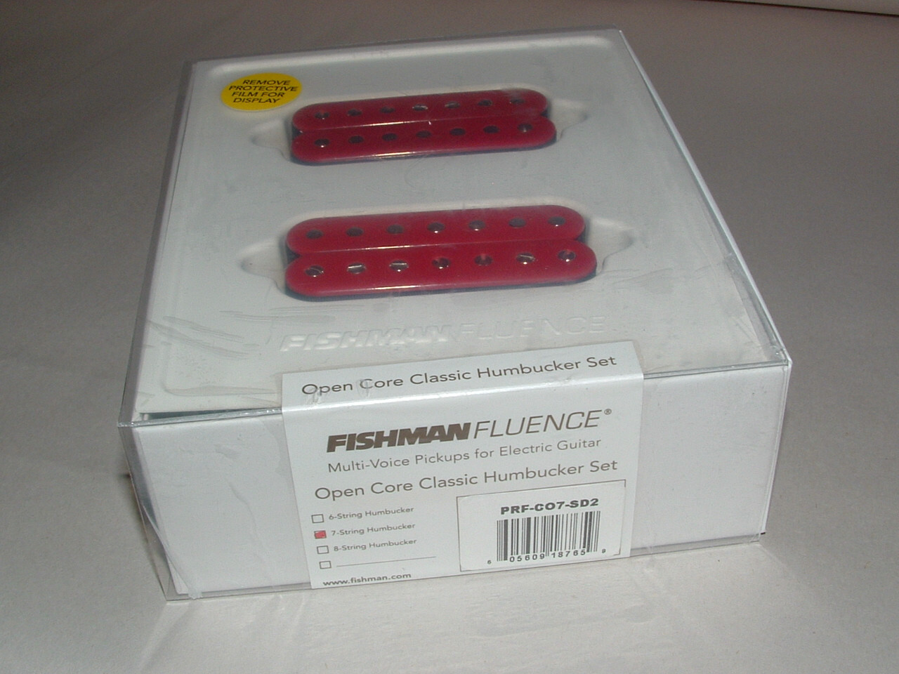 Fishman Fluence PRF-CO7-SD2 7 String Open Core Classic Pickup Set (Red) New