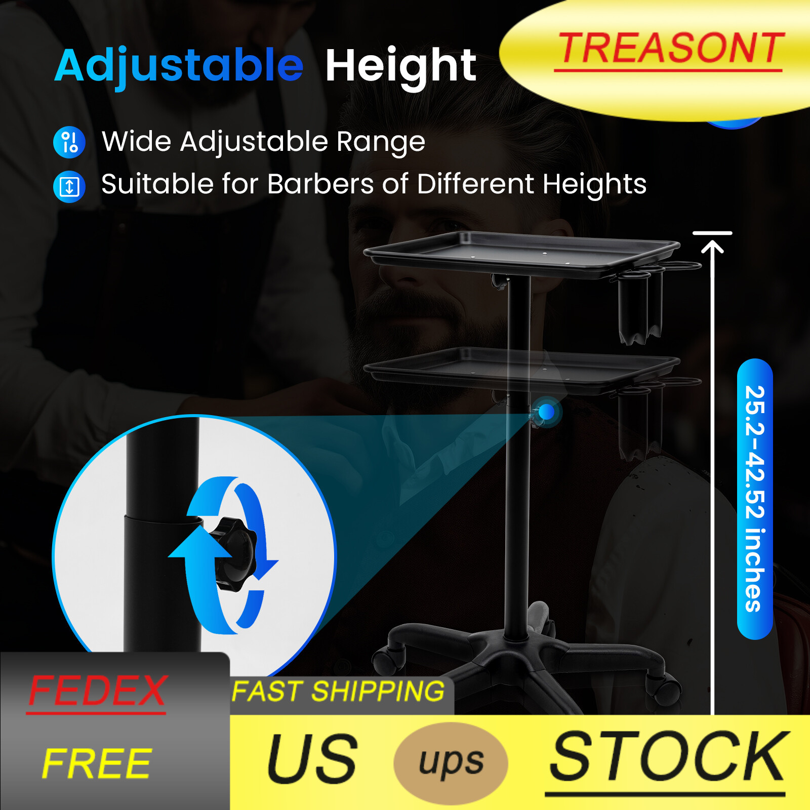Hairdressing Cart Salon Trolley Beauty Barber Hair Color Permanent Tray Tool NEW