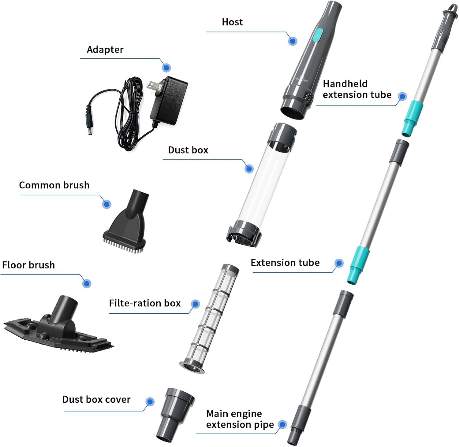 Cordless Pool Vacuum Cleaner with Strong Suction