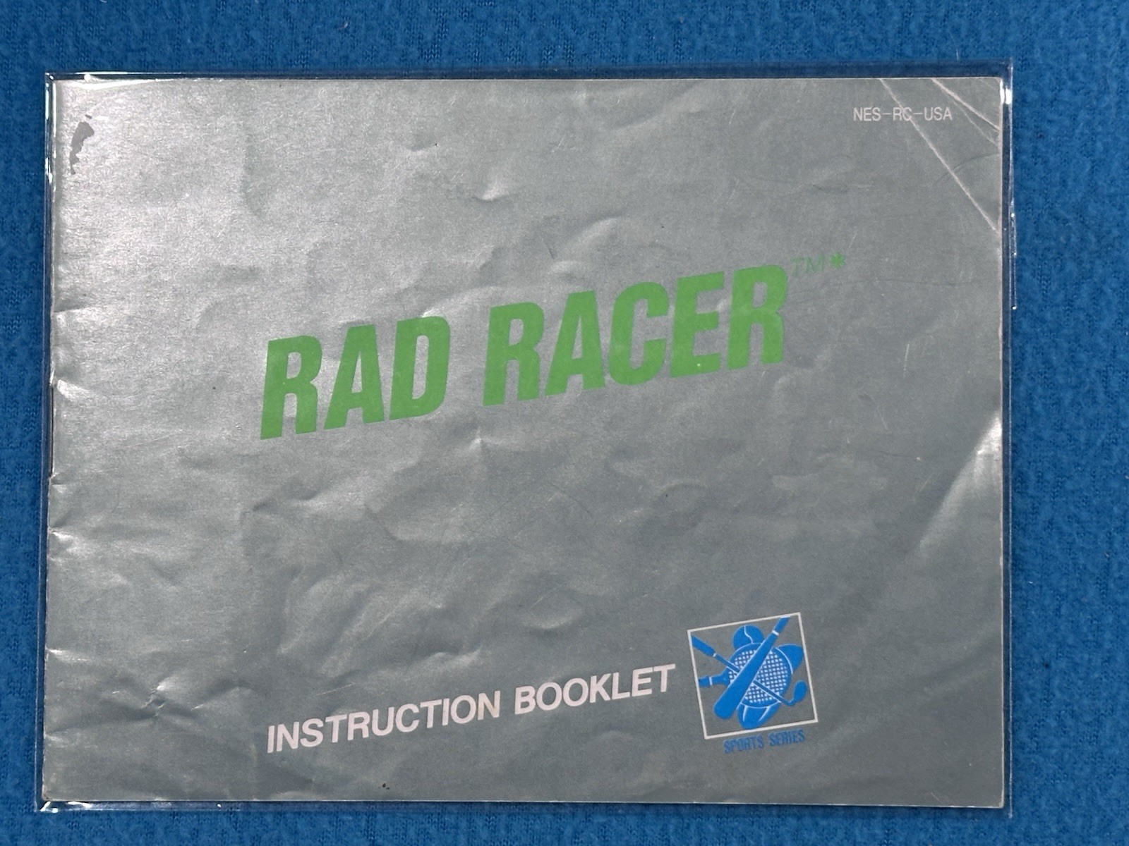 RAD RACER Nintendo NES Game Original 1987 Vintage Instruction Manual - Nice!!