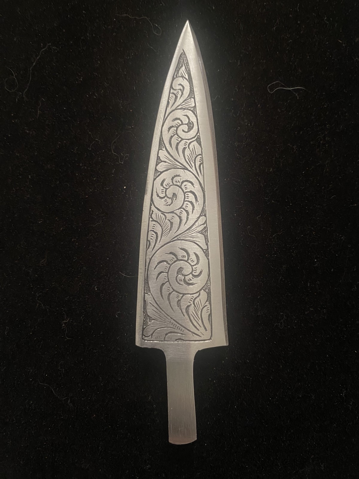 Engraved Stainless Steel Sgian Dubh Blade