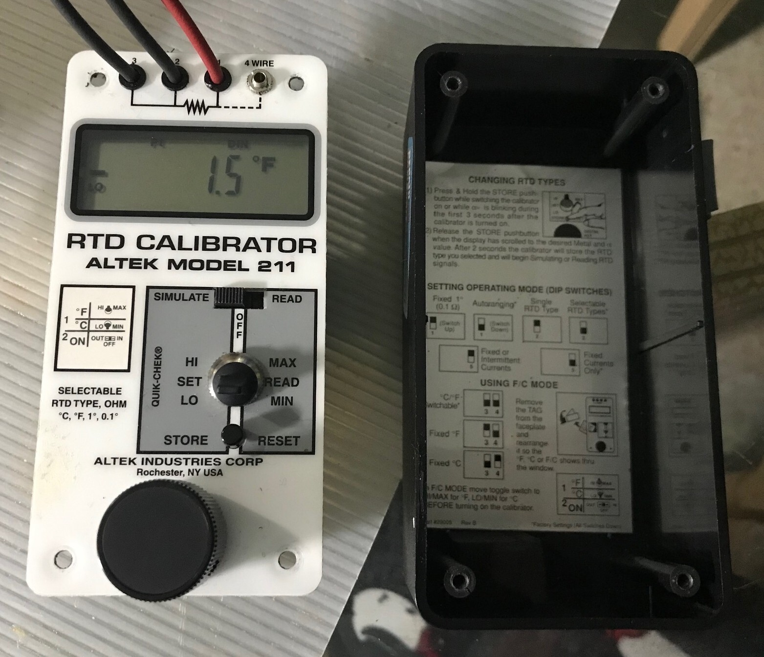 USED ALTEK 211 RTD CALIBRATOR RESISTANCE TEMPERATURE