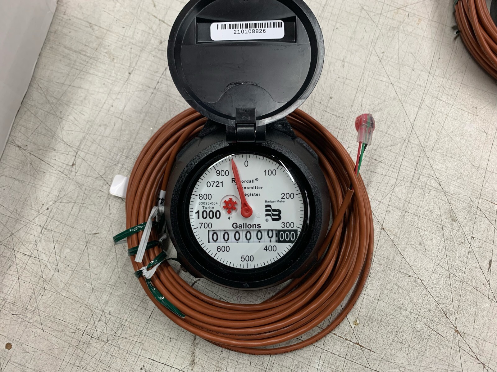 Badger Water Meter Register 63023-004 Turbo 1000 Recordall Transmitter Register