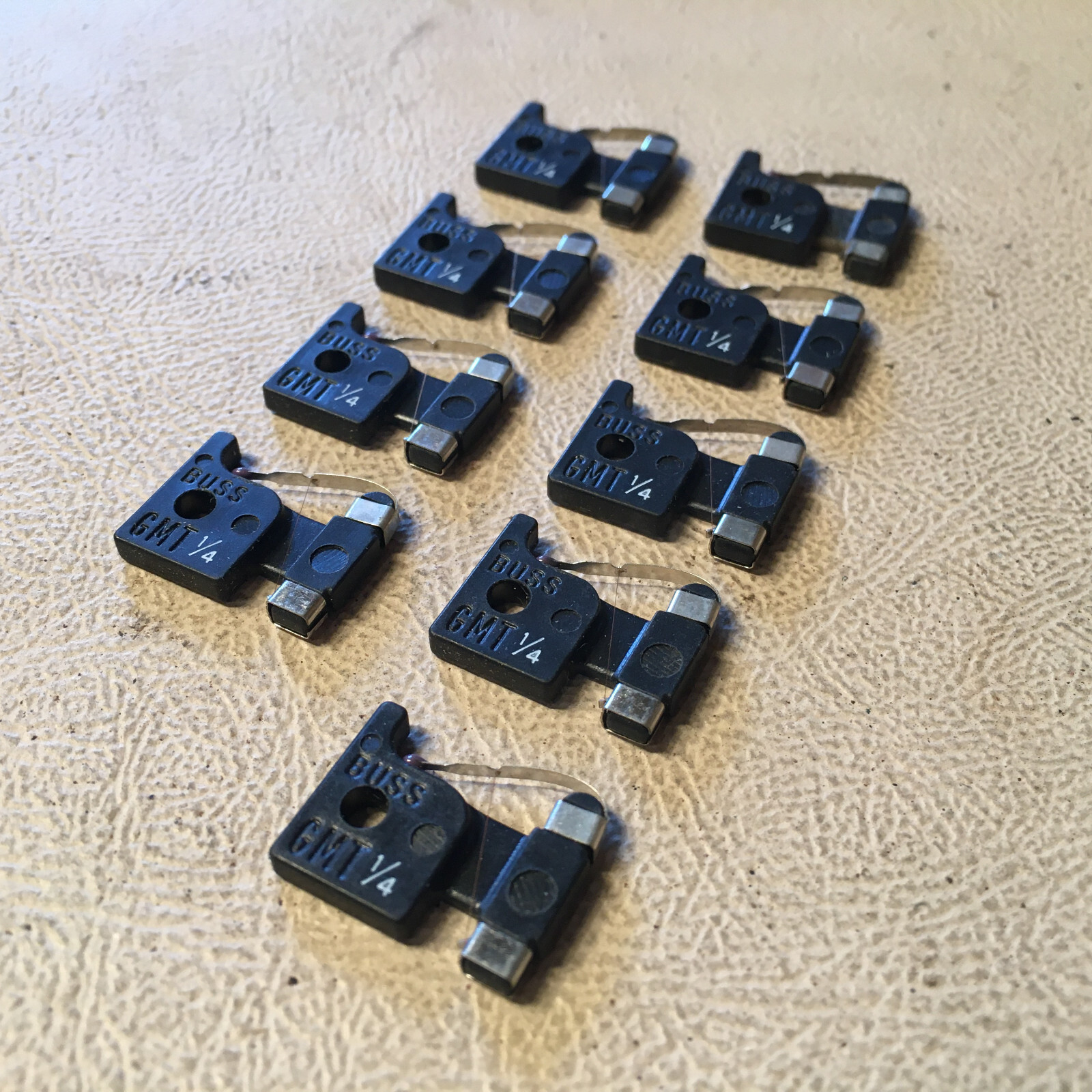 9 Bussman GMT-1/4 Fuses, NOS