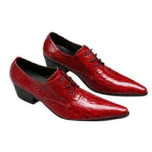 38-46 Mens Low Top Real Leather Business Shoes Pointy Toe Oxfords Lace up Club F